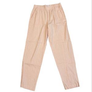 LOFT Light Peach High Rise Linen Blend Pull On Pants Size XS Excellent Condition